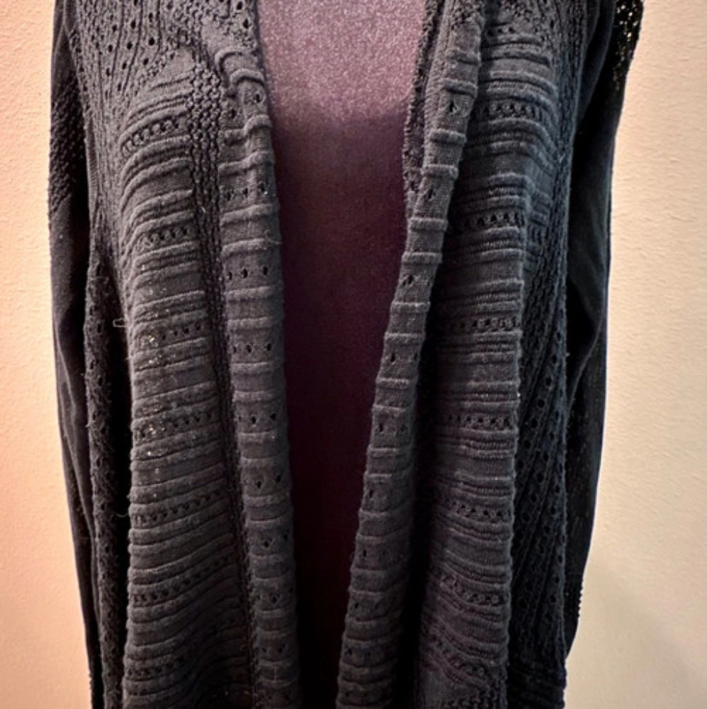 Women’s Black Flowing Cardigan S Small